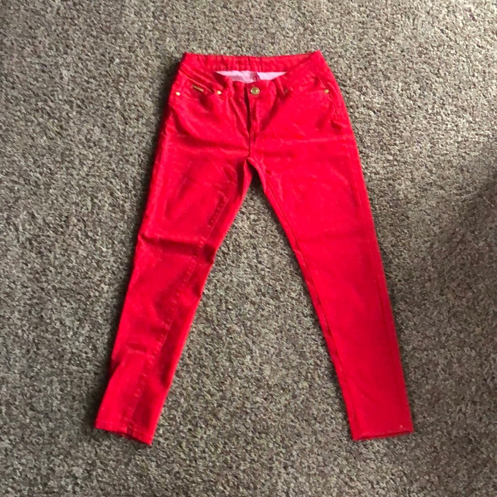 Red jeggings